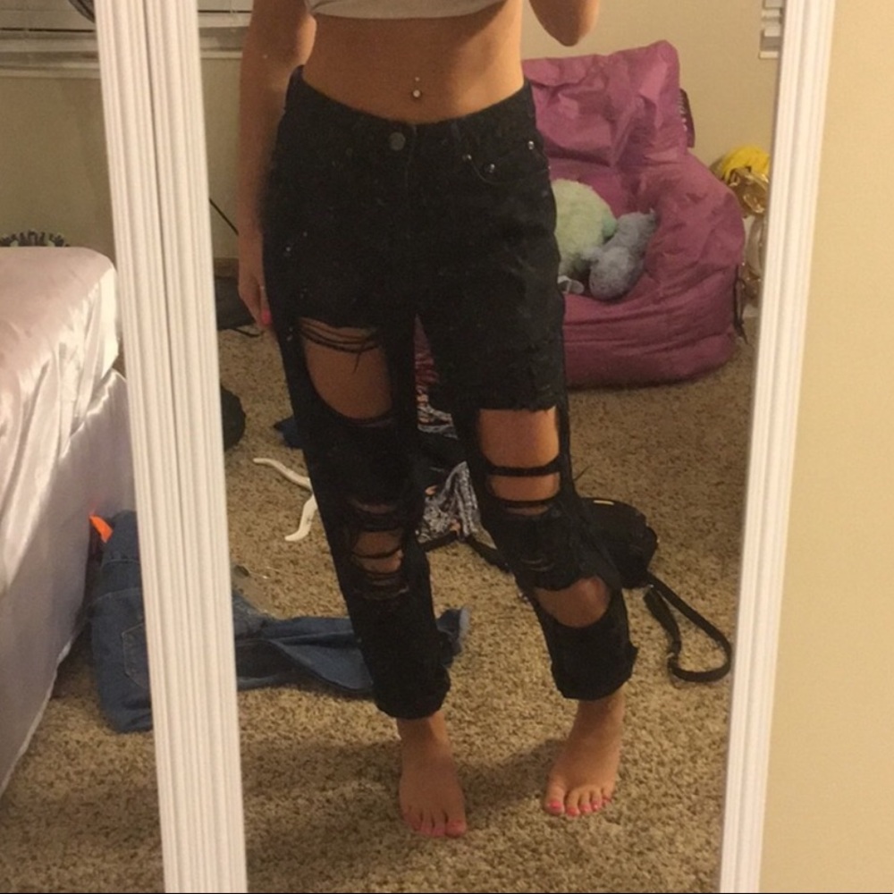 Distressed jeans
